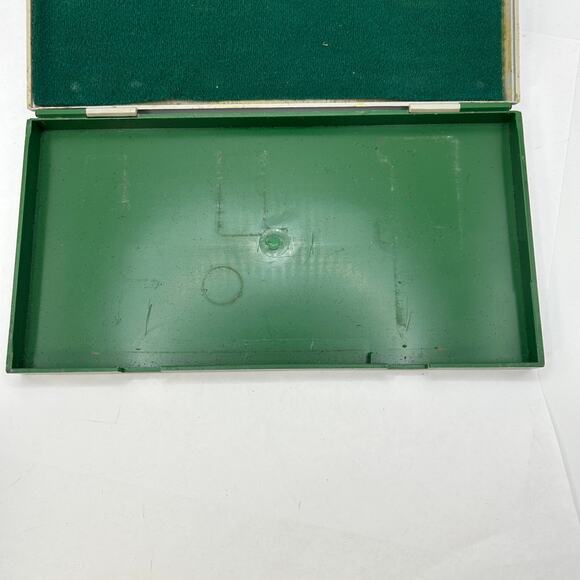 Vintage Faber Castell Pencil Case Green Rectangle Empty drawing utensil holder - Picture 2 of 13